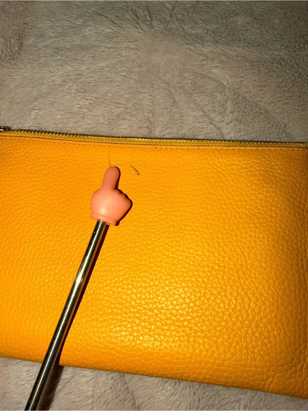 Michael Kors Jet Set Travel XL Zip Clutch Wristlet pebbled Leather Yellow GUC